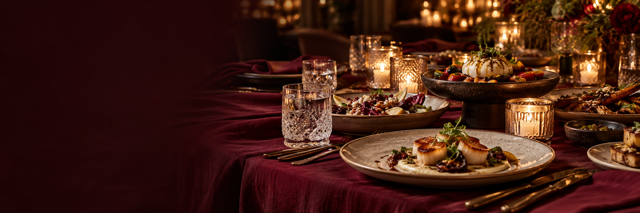 Elegant food and hospitality campaign setting