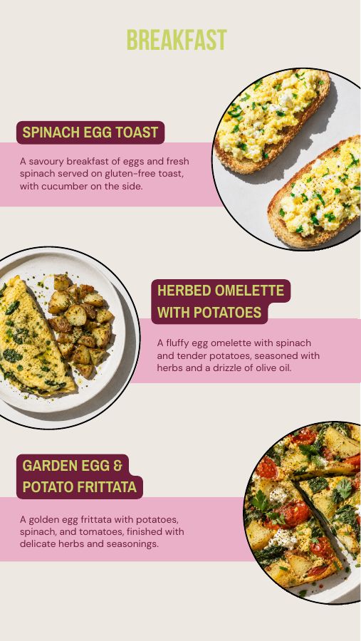 Jack & the Greens menu, Dishes